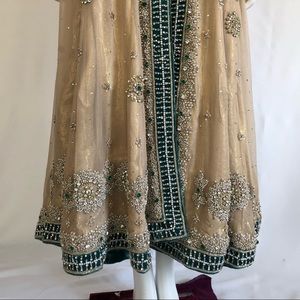 Indian Pakistani Bridal Gown Heavy Rhinestone Work